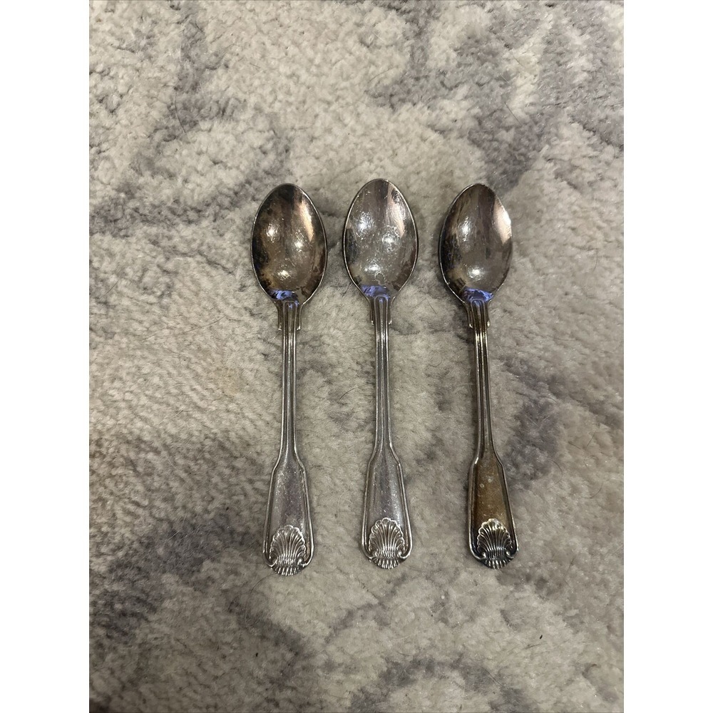 3 Towle ENGLISH SHELL‎ Silverplate Supreme Cutlery JAPAN Silverware Teaspoon
